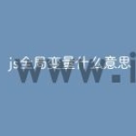 js全局变量什么意思