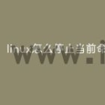 linux怎么停止当前命令