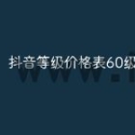 抖音等级价格表60级