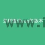 怎样查询vue的版本