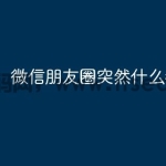 微信朋友圈突然什么都没有了