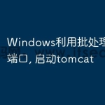 Windows利用批处理脚本判断端口, 