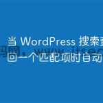 当 WordPress 搜索查询仅返回一