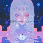 唯美艺术风格精致头像插画