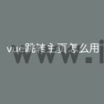vue跳转主页怎么用