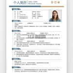 时尚线条风格市场营销求职简历word简历