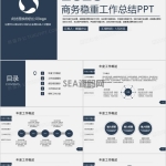 2022年商务稳重简洁工作总结计划通用P